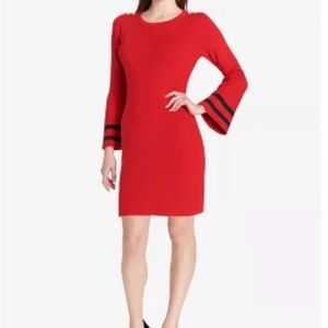 Tommy Hilfiger Red Long Sleeve Dress